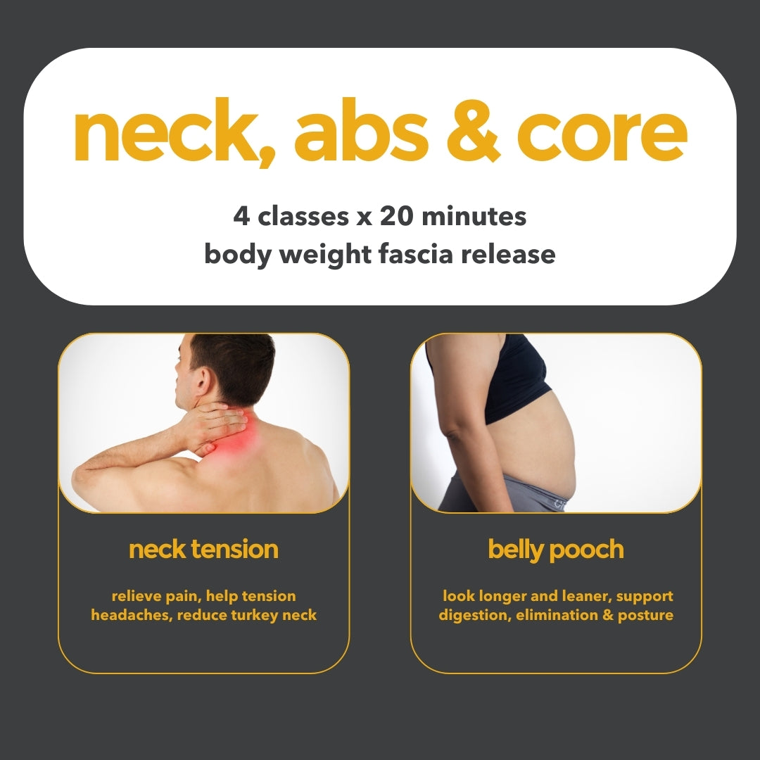 neck, abs and core